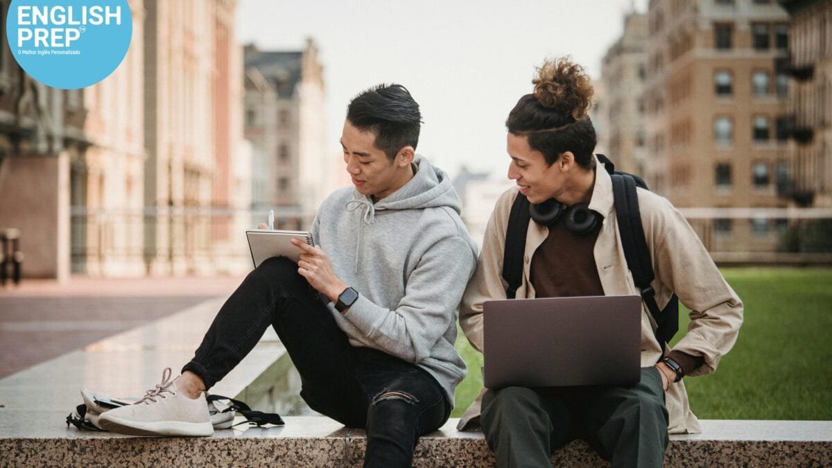 international students in canada who applied for a masters program sitting casually outside in casual clothing.